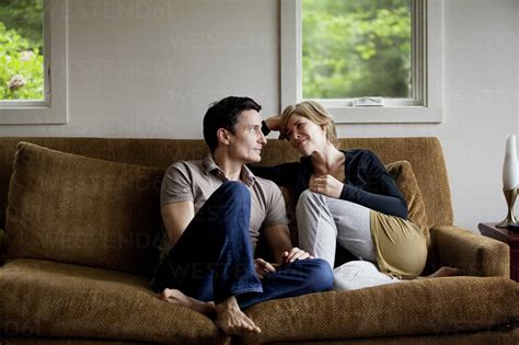 Girlfriend sitting on the couch